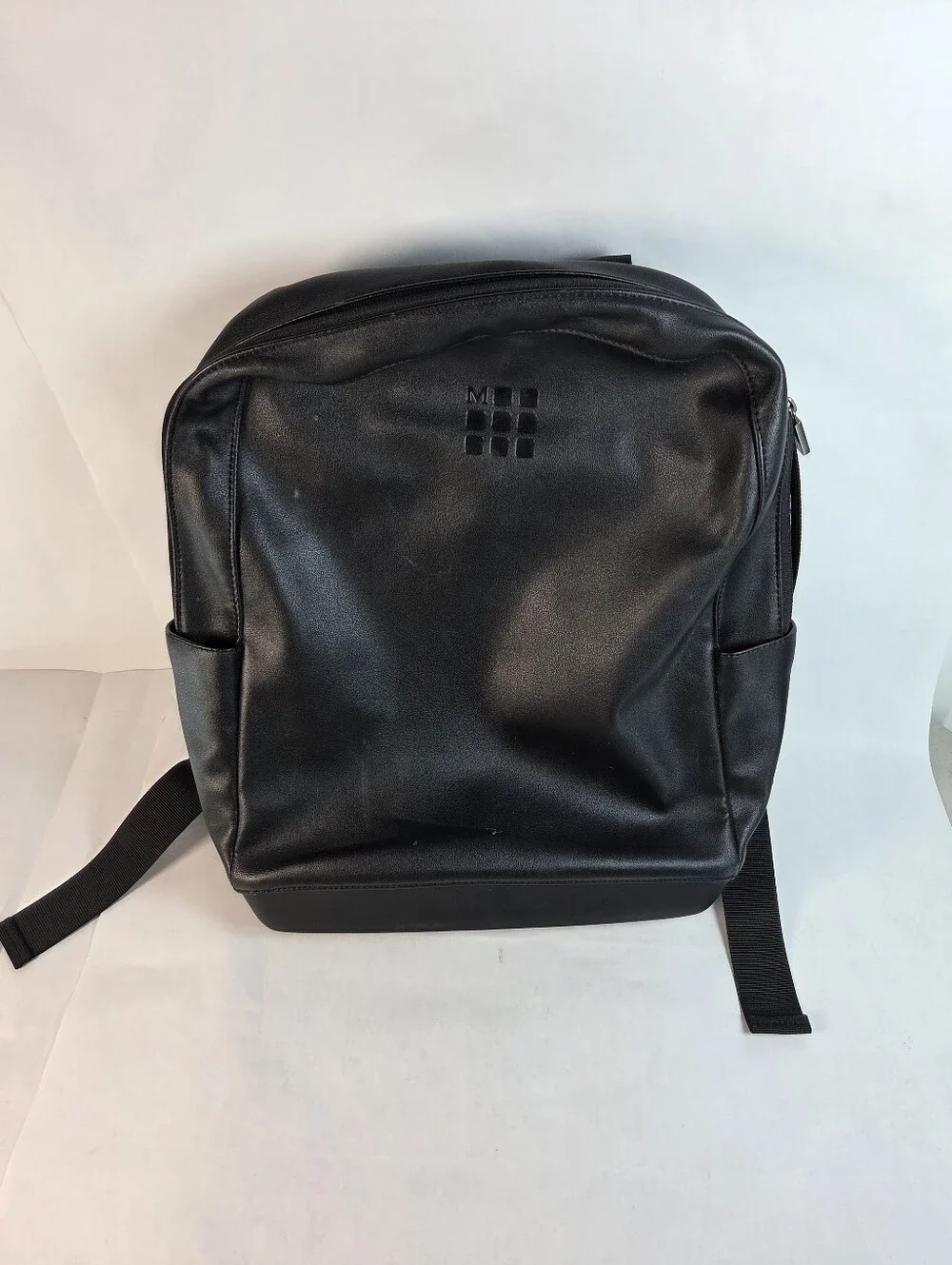 Moleskine Black Minimalist Leather-Style Backpack